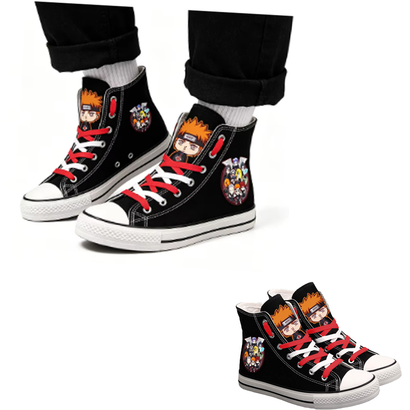 Anime Cosplay Idea - Scarpe in tela alte Naruto Uzumaki